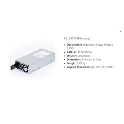 PSU 350W-RP MODULE_1 Synology Redundantes Netzteil Module 350W