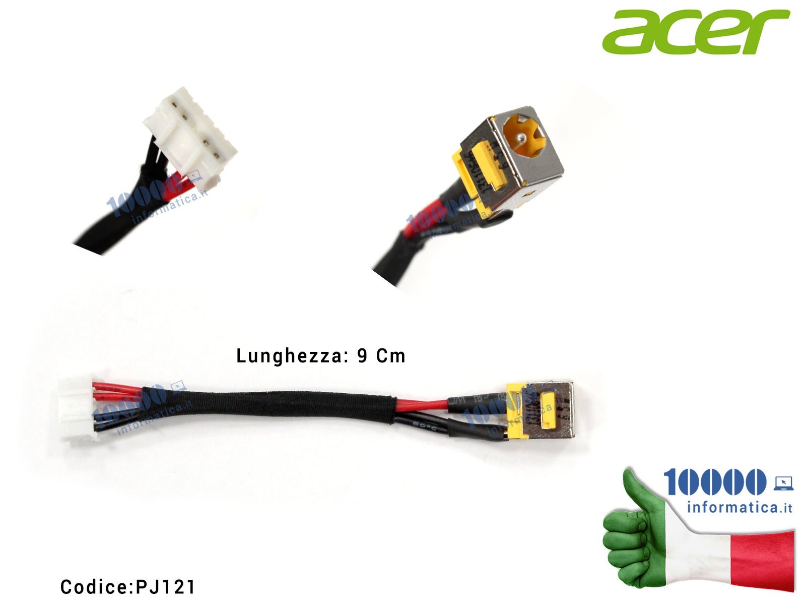 PJ121 Connettore di Alimentazione DC Power Jack PJ121 ACER Extensa 5210 5220 5230 5235 5610 5620 7620 7720 TravelMate 5230 53... PJ121 Connettore di Alimentazione DC Power Jack PJ121 ACER Extensa 5210 5220 5230 5235 5610 5620 7620 7720 TravelMate 5230 53...