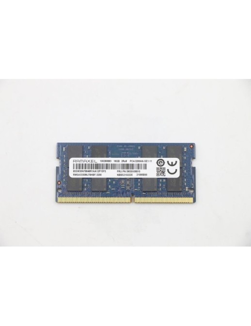5M30V06810 Lenovo 16GB DDR4 SODIMM memory module, 3200MHz speed, 1.2V voltage, dual rank, non-ECC, 260-pin design for laptops. F