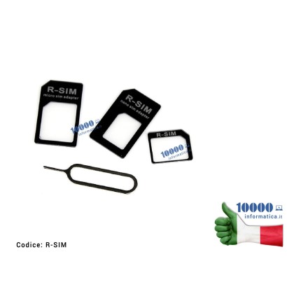 R-SIM Adattatore Sim NANO MICRO-SIM per iPhone Samsung Xiaomi Huawei Redmi Hoppo