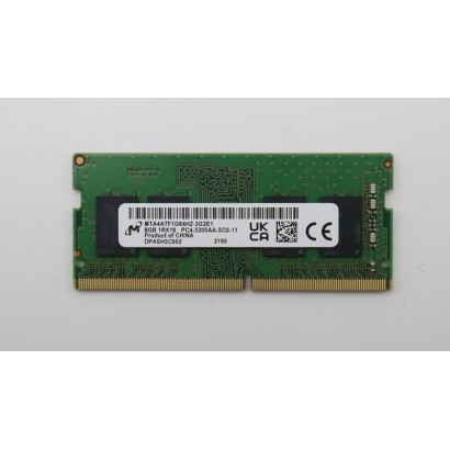 5M30V06805 Lenovo SODIMM memory module, 8GB capacity, DDR4 standard, 3200MHz speed, designed for laptops, 260-pin configuration.