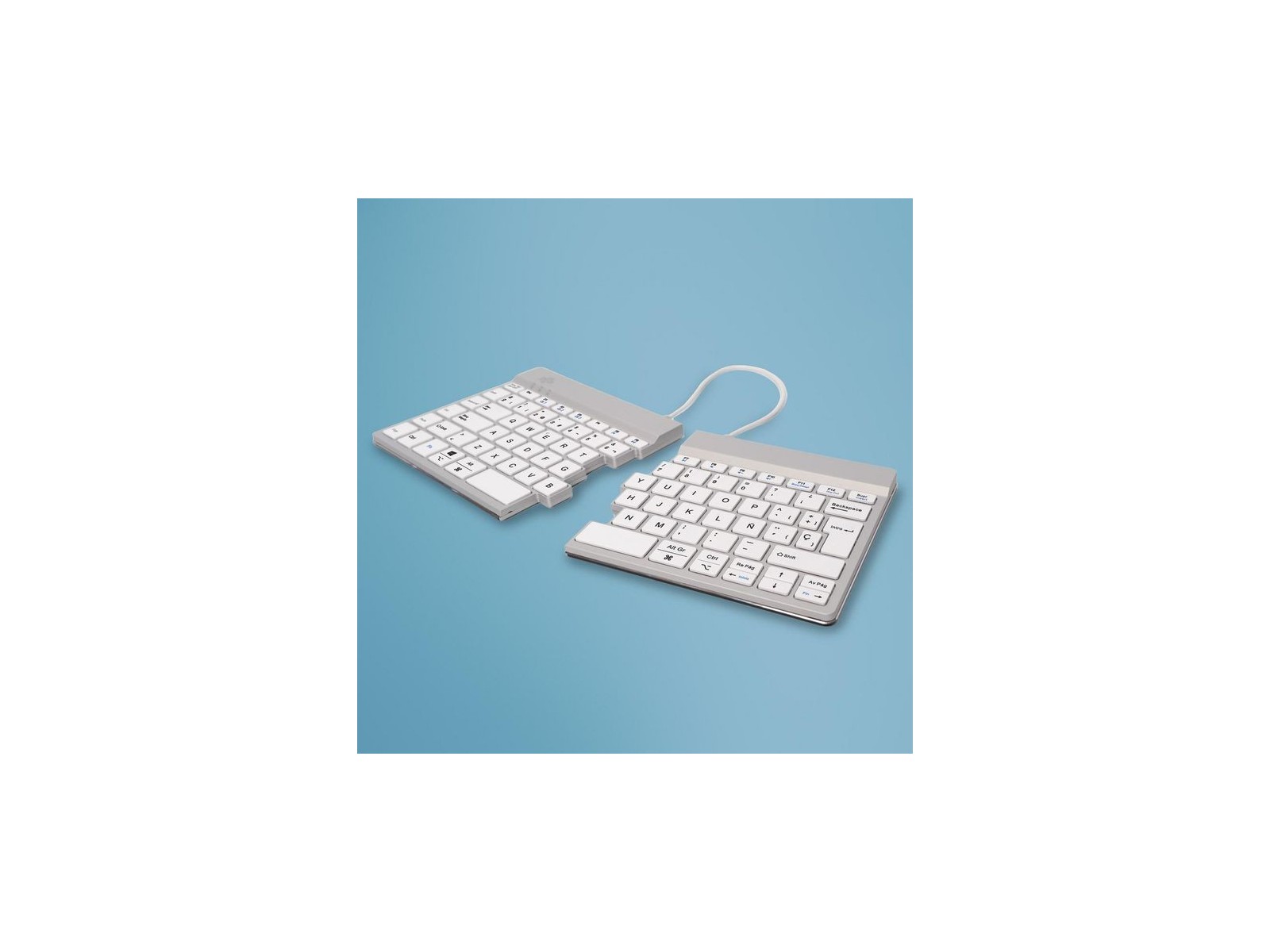 RGOSBESWLWH R-Go Tools R-Go Split Break keyboard, QWERTY (ES), bluetooth, white RGOSBESWLWH R-Go Tools R-Go Split Break keyboard, QWERTY (ES), bluetooth, white