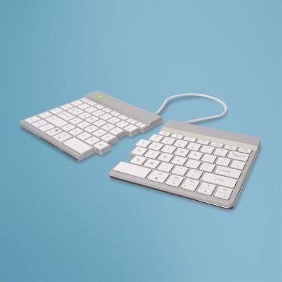 RGOSBUSWLWH R-Go Tools R-Go Split Break keyboard, QWERTY (US), bluetooth, white