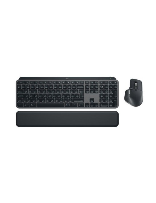 920-011614 Logitech Mx Keys S Combo Keyboard Mouse Included Rf Wireless + Bluetooth Qwerty Us International Graphite