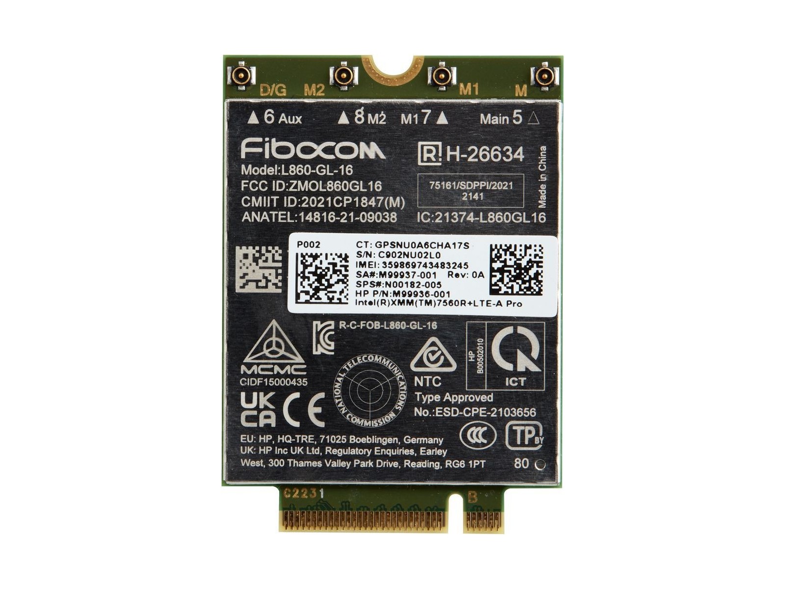 7P993AA HP Xmm 7560 R+ Lte-Advanced Pro Wwan 7P993AA HP Xmm 7560 R+ Lte-Advanced Pro Wwan