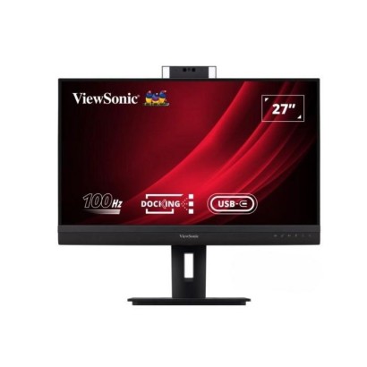 VG2757V-2K ViewSonic 27" QHD Frameless IPS Monitor with Webcam, HDMI, DipsplayPort in & out (daisy chain), USB type C (90W charg