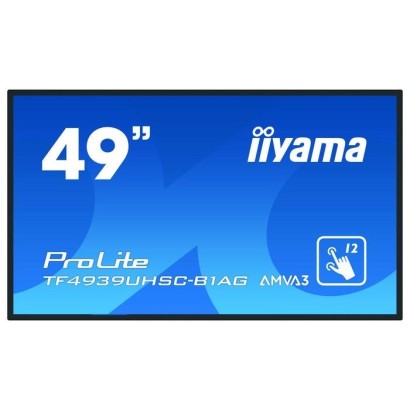 TF4939UHSC-B1AG iiyama 49", 3840x2160, 16:9, IPS LED, 8ms, VGA, HDMI, DP, RS-232C, RJ-45, RMS 2x 8W, IP54, 1130x660.5x72.5 mm