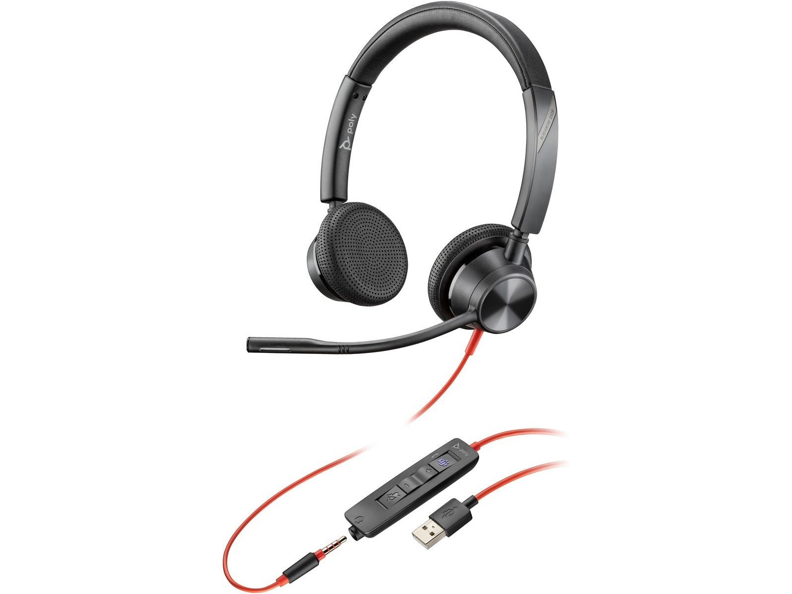 76J21AA HP Blackwire 3325 Microsoft Teams Certified USB-A Headset 214016-101 76J21AA HP Blackwire 3325 Microsoft Teams Certified USB-A Headset 214016-101