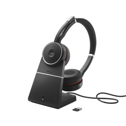 7599-848-199 Jabra Evolve 75 SE UC Stereo - Headset - on-ear Bluetooth wireless active noise cancelling USB with charging stand 