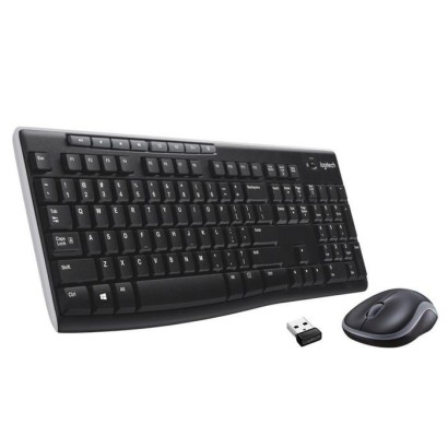 920004508 Logitech Wireless Combo Mk270 Keyboard Mouse Included Rf Wireless Qwerty Black, Silver