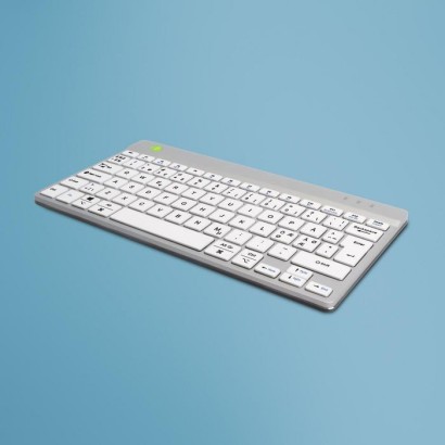 RGOCONDWLWH R-Go Tools Compact Break ergonomic keyboard, QWERTY (ND), bluetooth, white