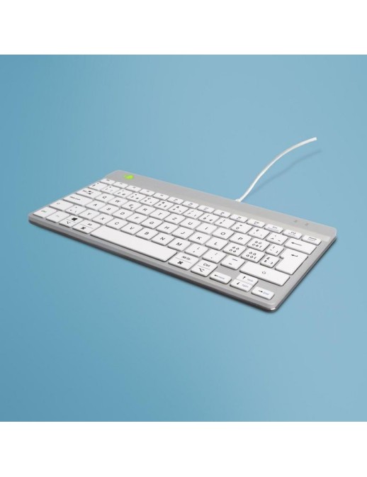RGOCOCHWDWH R-Go Tools Compact Break ergonomic keyboard QWERTZ (CH), wired, white