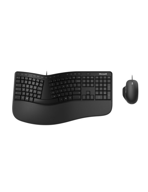 RJU-00009 Microsoft Ergonomic Desktop Keyboard Mouse Included Usb Qwerty Nordic Black