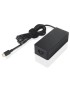 5A10W86294 Lenovo 65W USB-C AC adapter, 20V output, designed for Lenovo laptops, portable design. FRU5A10W86294