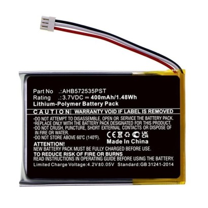MBXWHS-BA185 CoreParts 1.48 Wh Li-Pol 3.7V 400mAh Black for Jabra Wireless Headset Evolve 75 AHB572535PST