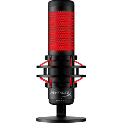 4P5P6AA HP HyperX QuadCast - USB Microphone (Black-Red) - Red Lighting