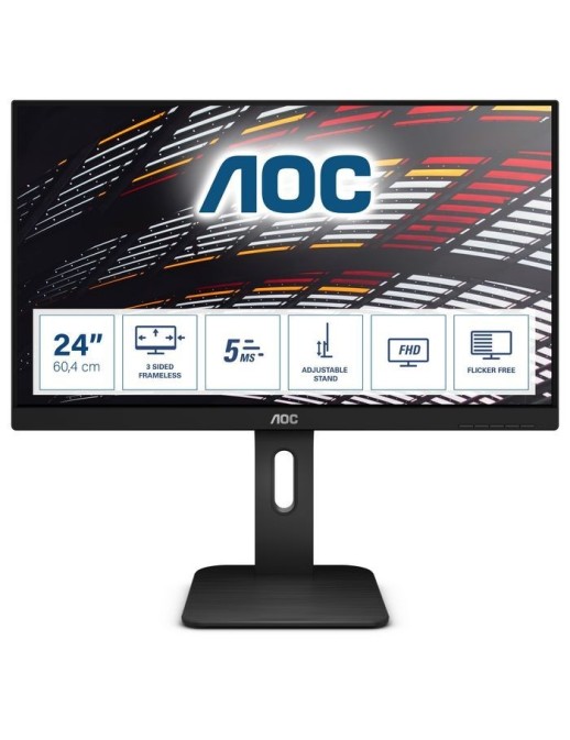 24P1 AOC 24P1 - 3-sides borderless 23.8” IPS display with Full HD