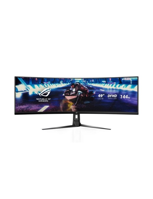 90LM04H0-B01170 Asus XG49VQ, 49", 32:9, 3840x1080, 1800R, 144Hz, RMS 2x 5W, HDMI 2.0, DP 1.2, 3.5mm, USB 3.0, 1193.33x529.10x344