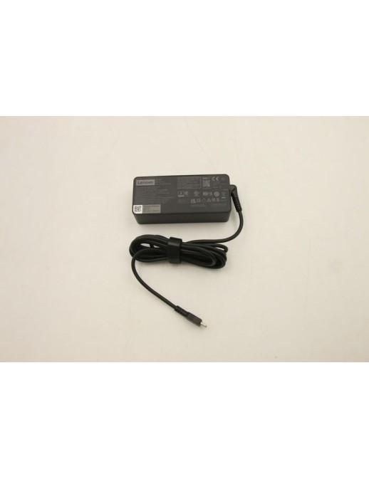 5A10W86303 Lenovo 65W AC power adapter with multiple output voltages (20V, 15V, 9V, 5V), designed for Lenovo laptops, compact an