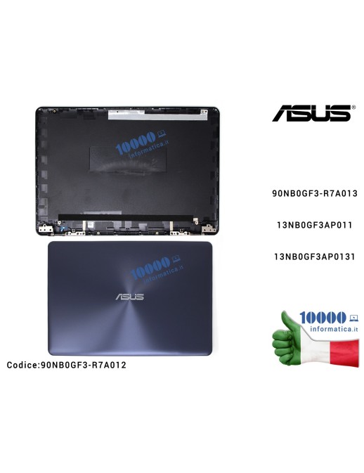 90NB0GF3-R7A012 Cover LCD ASUS VivoBook S14 S410 [PU] (STAR GREY) A411 F411 K410 P1410 S401 S410QA S410U S410UA S410UF S410UN...