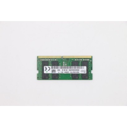 5M30V06796 Lenovo 16GB SODIMM memory module, DDR4 type, 3200MHz speed, 260-pin interface, dual rank, 1.2V voltage, non-ECC. FRU5