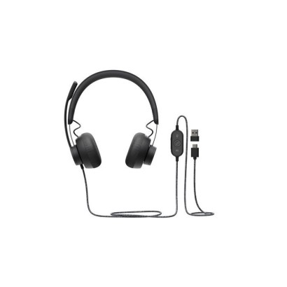 981-000875 Logitech Zone Wired UC, 20 - 16000 / 100 - 16000 Hz, 99 / -48 dB, 32 Ohm, USB C, 1.9 m 833008