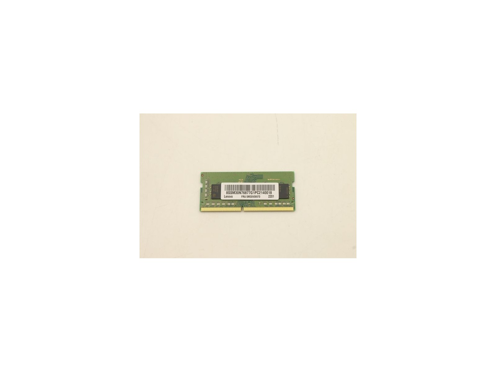 5M30V06970 Lenovo 16GB DDR4 SoDIMM memory module, 3200MHz speed, 1.2V power, compatible with Lenovo laptops, standard dimensions 5M30V06970 Lenovo 16GB DDR4 SoDIMM memory module, 3200MHz speed, 1.2V power, compatible with Lenovo laptops, standard dimensions