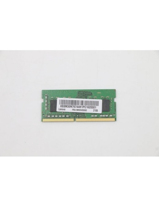 5M30V06980 Lenovo SODIMM memory module, 16GB capacity, DDR4 type, 3200MHz speed, designed for Lenovo laptops, non-ECC configurat