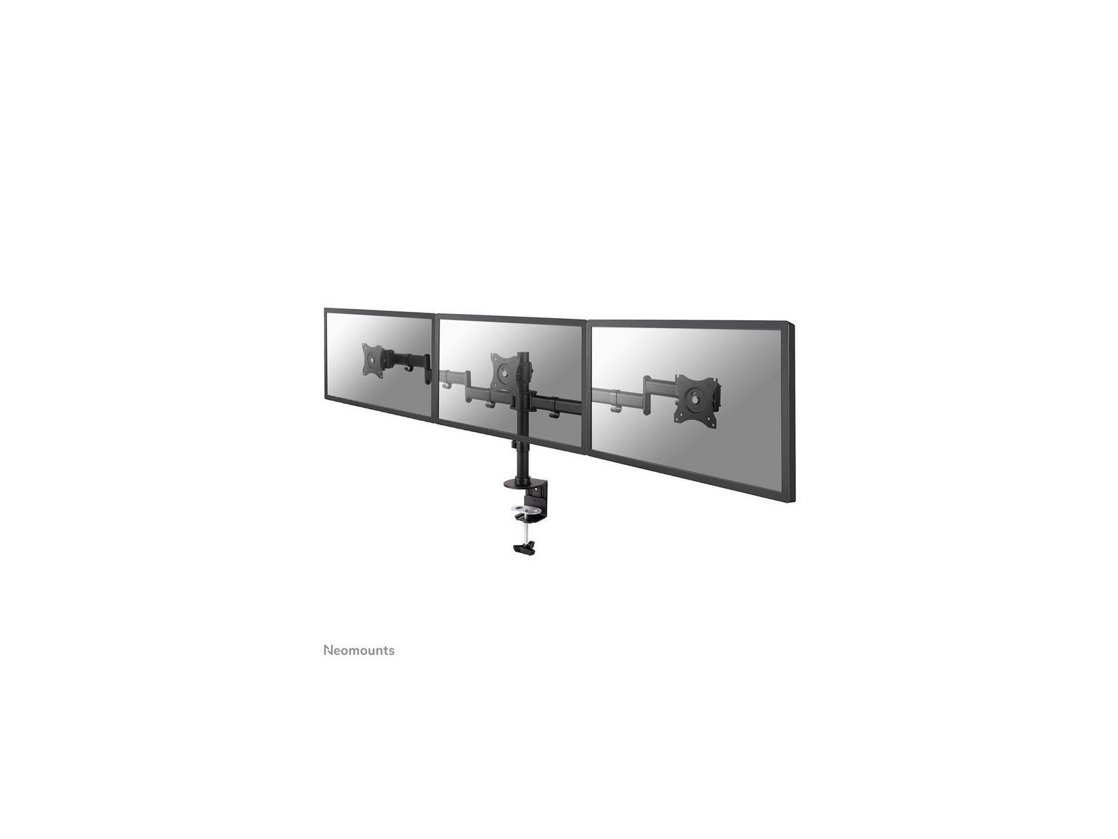 NM-D135D3BLACK Neomounts Tilt/Turn/Rotate Triple Desk Mount (Clamp) For Three 10-27" Monitor Screens, Height Adjustable - Black NM-D135D3BLACK Neomounts Tilt/Turn/Rotate Triple Desk Mount (Clamp) For Three 10-27" Monitor Screens, Height Adjustable - Black