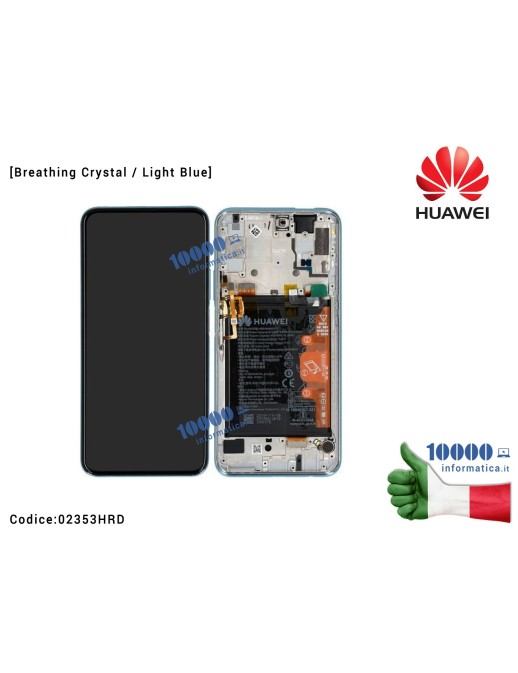02353HRD Display LCD con Vetro Touch Screen + Frame HUAWEI P Smart Pro (STK-L21) [Breathing Crystal / Light Blue] completo di...