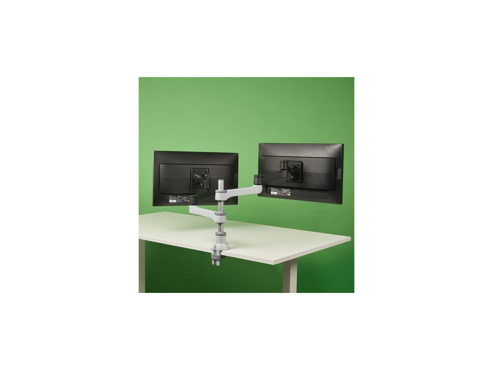 RGOVLZE4TWSI R-Go Tools R-Go Zepher 4 C2, Circular Dual Monitor Arm, Desk Mount, Adjustable, 0-8 kg, Black-Silver, Low Carbon Fo RGOVLZE4TWSI R-Go Tools R-Go Zepher 4 C2, Circular Dual Monitor Arm, Desk Mount, Adjustable, 0-8 kg, Black-Silver, Low Carbon Fo