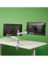 RGOVLZE4TWSI R-Go Tools R-Go Zepher 4 C2, Circular Dual Monitor Arm, Desk Mount, Adjustable, 0-8 kg, Black-Silver, Low Carbon Fo
