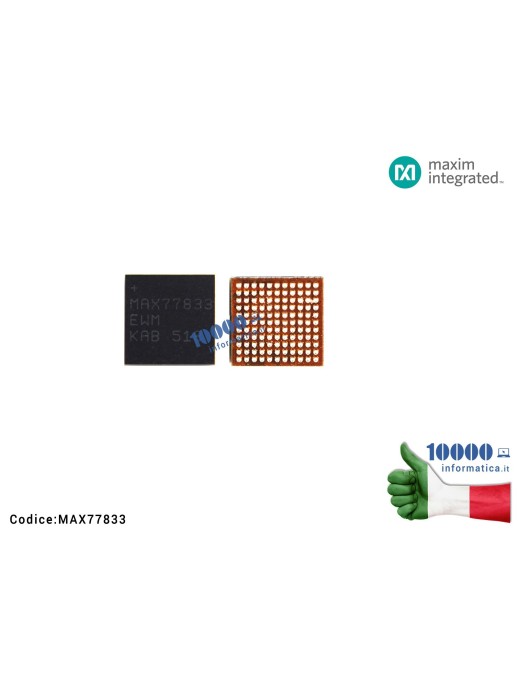 MAX77833 IC Chip MAXIM MAX 77833 MAX77B33 MAX77833E MAX77833EW MAX77833 EWM MAX77833EWM QFN121 QFN-121 SMALL Power Management...