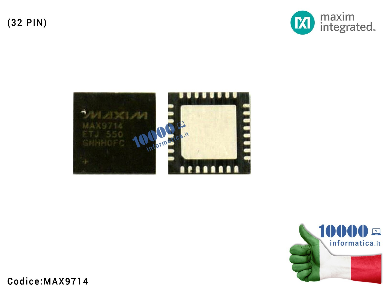 MAX9714 IC Chip MAXIM MAX9714E MAX9714ET MAX97I4 MAX9714ETJ MAX9714 ETJ MAX9714ETJ+T QFN32 QFN-32 2-Channel Amplificatore Aud... MAX9714 IC Chip MAXIM MAX9714E MAX9714ET MAX97I4 MAX9714ETJ MAX9714 ETJ MAX9714ETJ+T QFN32 QFN-32 2-Channel Amplificatore Aud...