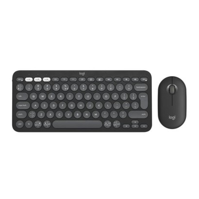 920-012239 Logitech Pebble 2 Combo Keyboard Mouse Included Rf Wireless + Bluetooth Qwerty Us International Graphite