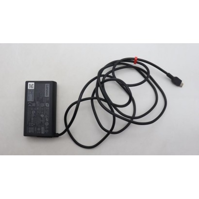 5A10W86314 Lenovo AC adapter with 65W power output, multiple voltage options (20V, 15V, 9V, 5V), USB-C connector, includes 0.5m 