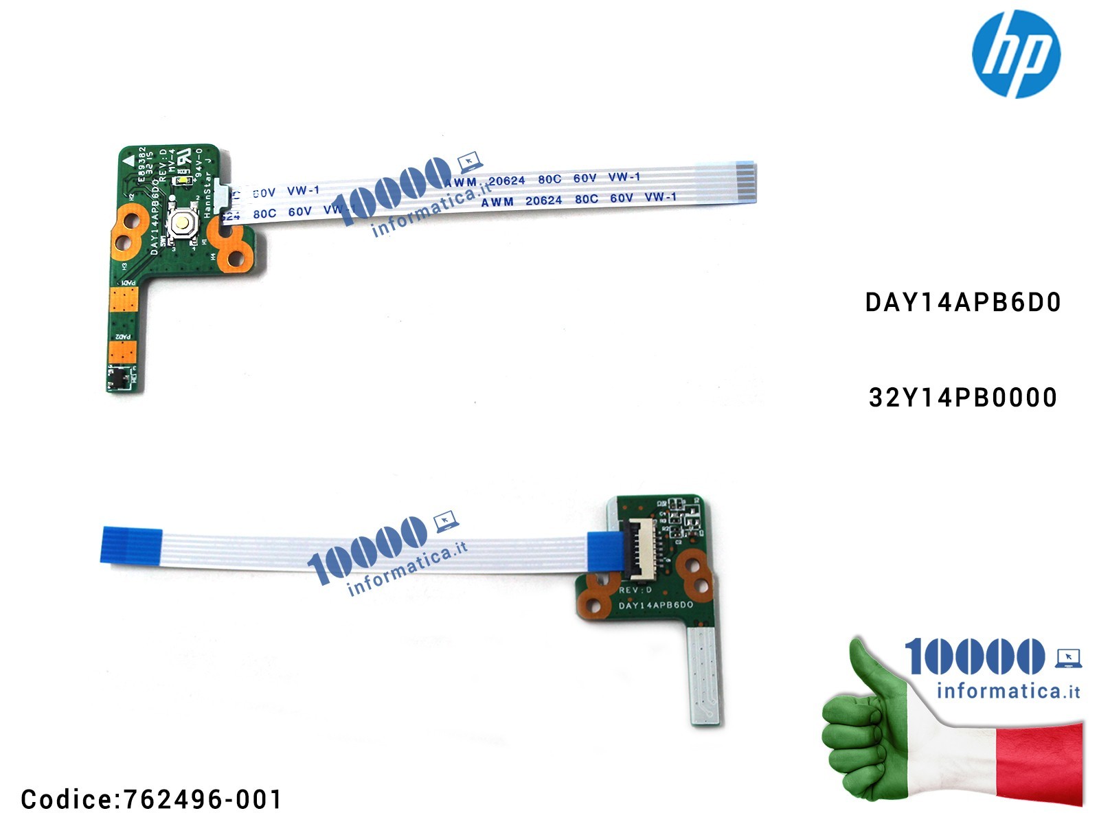 762496-001 Pulsante Tasto Accensione Power Board HP Pavillion 15-P 15-K TPN-Q140 14-P 15Z-P DAY14APB6D0 32Y14PB0000 15-P021CY... 762496-001 Pulsante Tasto Accensione Power Board HP Pavillion 15-P 15-K TPN-Q140 14-P 15Z-P DAY14APB6D0 32Y14PB0000 15-P021CY...