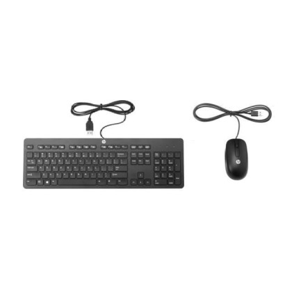 928517-071 HP USB Wired Keyboard + Mouse, Black