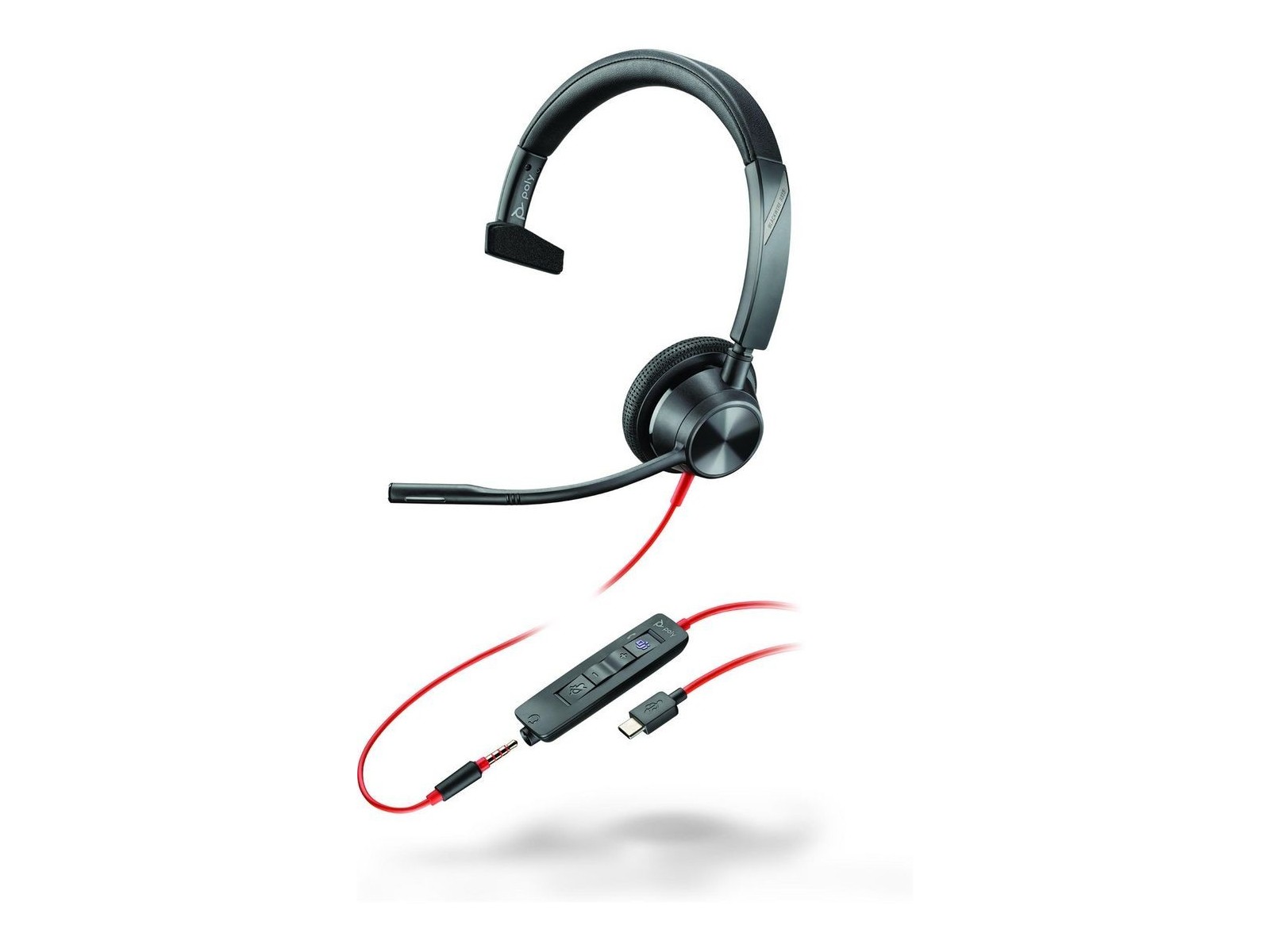 8X218AA HP Blackwire 3315 Monaural Microsoft Teams Certified USB-C Headset +3.5mm Plug +USB-C/A Adapter 214015-101 8X218AA HP Blackwire 3315 Monaural Microsoft Teams Certified USB-C Headset +3.5mm Plug +USB-C/A Adapter 214015-101