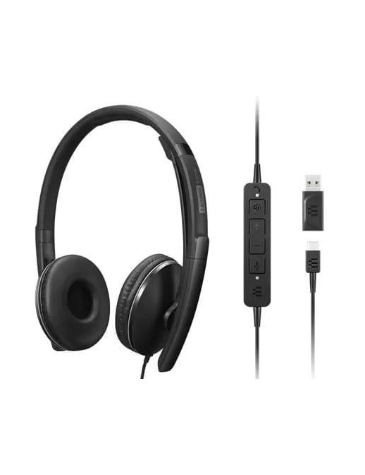 4XD1M45627 Lenovo Headphones/Headset Wired Head-Band Usb Type-C Black