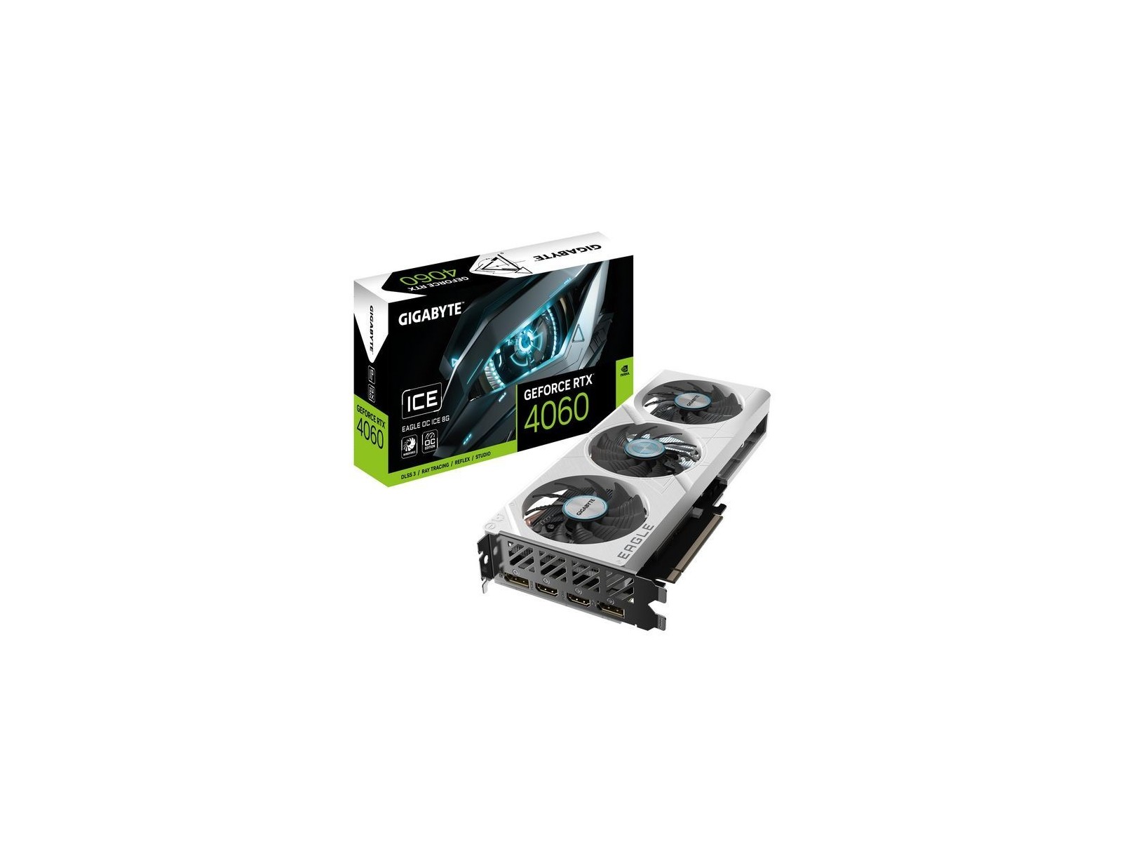 GV-N4060EAGLEOC ICE-8GD Gigabyte Eagle Geforce Rtx 4060 Oc Ice Nvidia 8 Gb Gddr6 GV-N4060EAGLEOC ICE-8GD Gigabyte Eagle Geforce Rtx 4060 Oc Ice Nvidia 8 Gb Gddr6