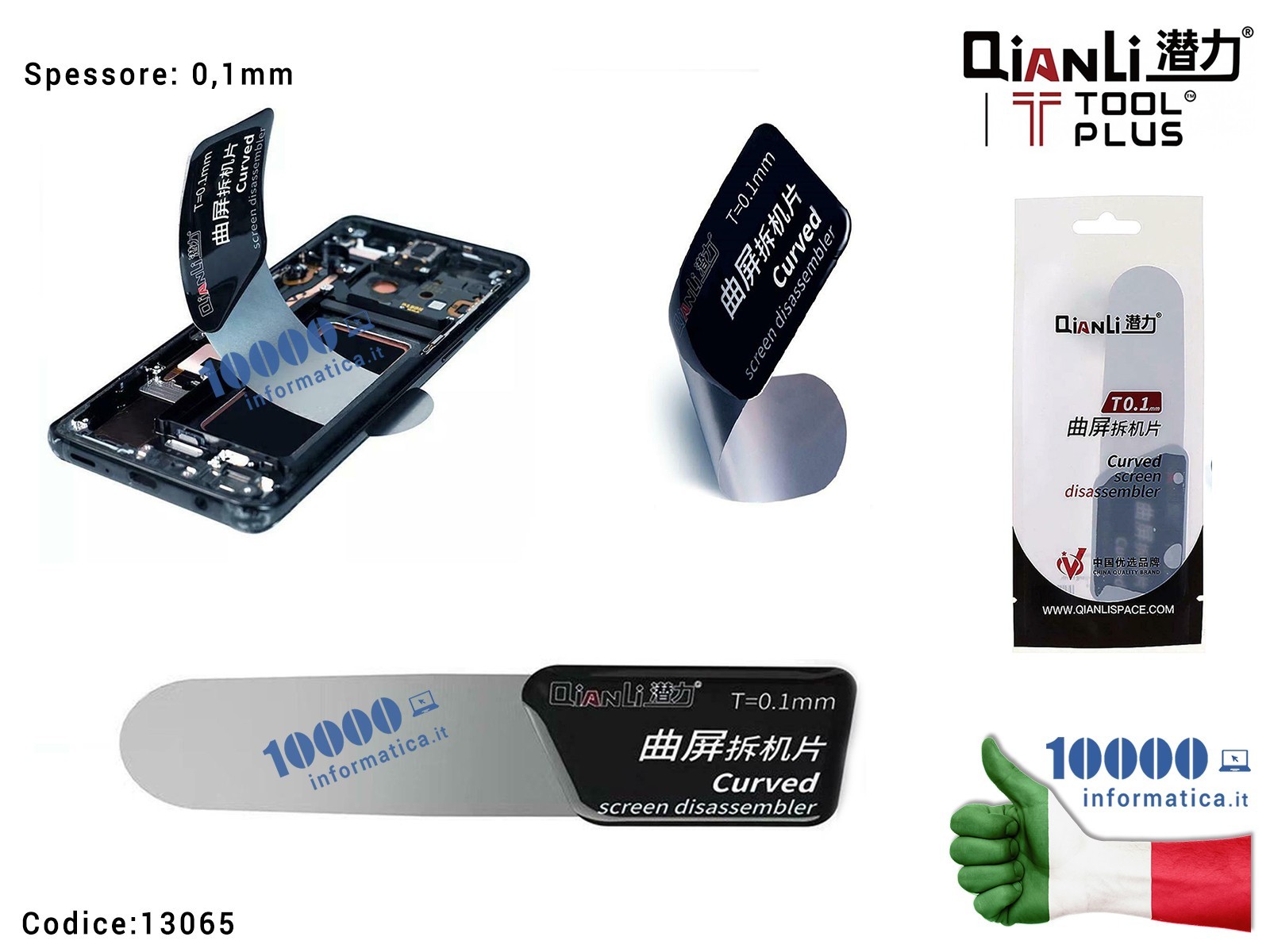 13065 Strumento di Smontaggio QIANLI T-0,1mm Curved Screen Disassebler in Metallo Toughness Metal Sheet Opening Tool Repair T... 13065 Strumento di Smontaggio QIANLI T-0,1mm Curved Screen Disassebler in Metallo Toughness Metal Sheet Opening Tool Repair T...