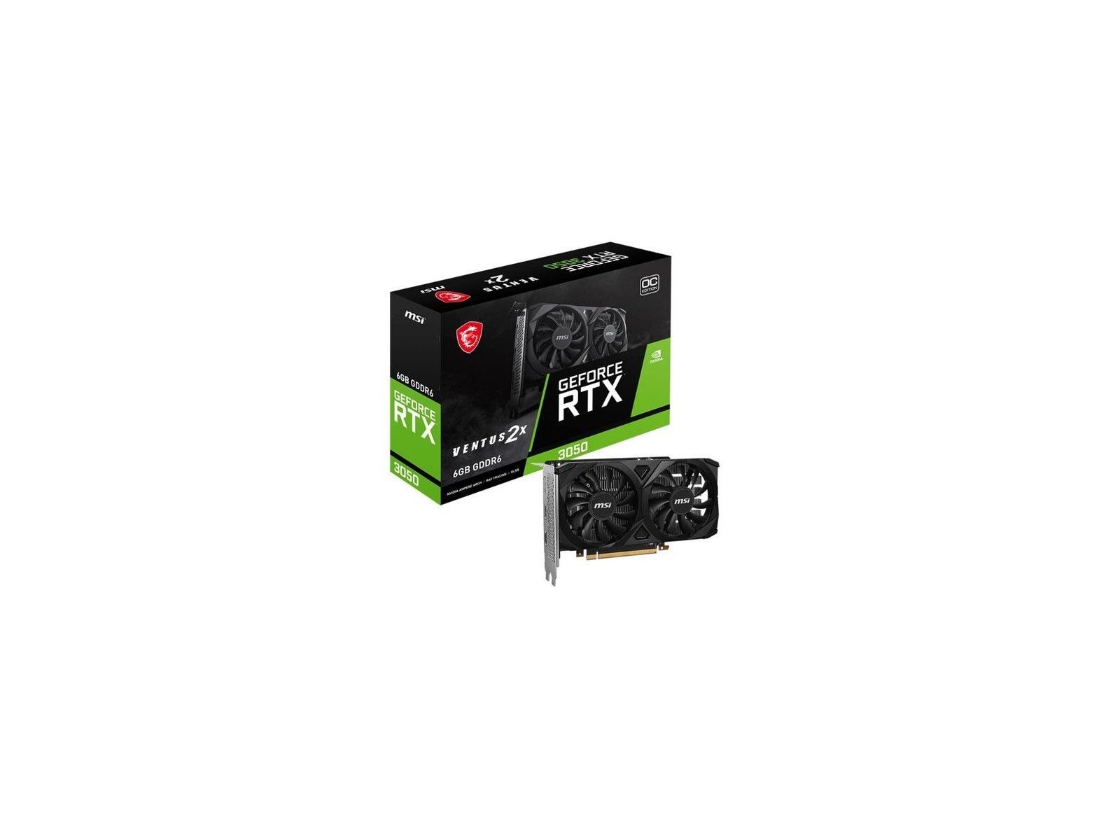 V812-015R MSI Geforce Rtx 3050 Ventus 2X 6G Oc Nvidia 6 Gb Gddr6 V812-015R MSI Geforce Rtx 3050 Ventus 2X 6G Oc Nvidia 6 Gb Gddr6