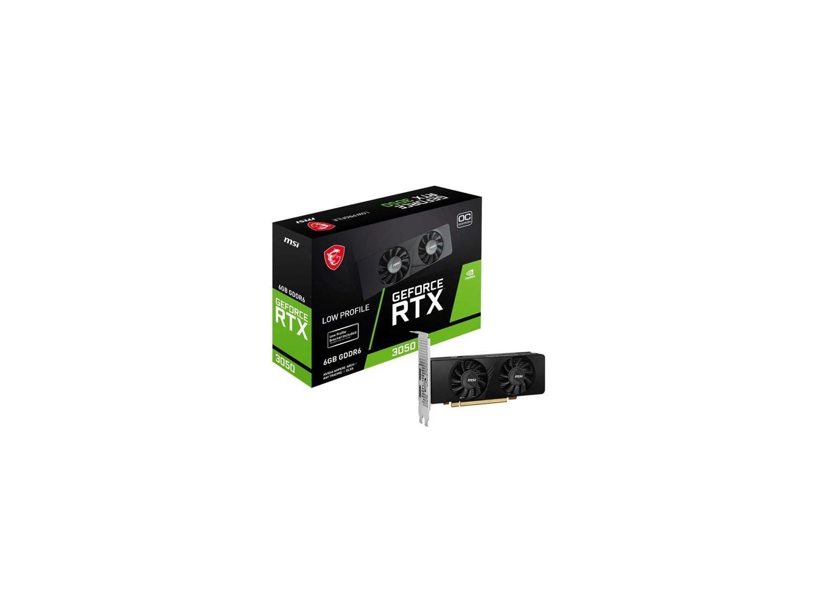 GEFORCE RTX 3050 LP 6G OC MSI Graphics Card Nvidia 6 Gb Gddr6 GEFORCE RTX 3050 LP 6G OC MSI Graphics Card Nvidia 6 Gb Gddr6