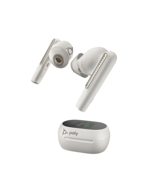 7Y8G5AA HP Voyager Free 60+ UC White Sand Earbuds +BT700 USB-A Adapter +Touchscreen Charge Case 216754-01