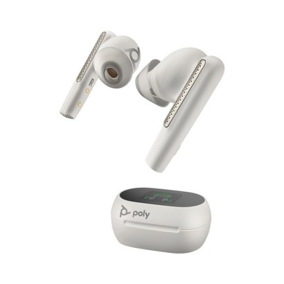 7Y8G7AA HP Voyager Free 60+ UC M White Sand Earbuds +BT700 USB-A Adapter +Touchscreen Charge Case 216755-01