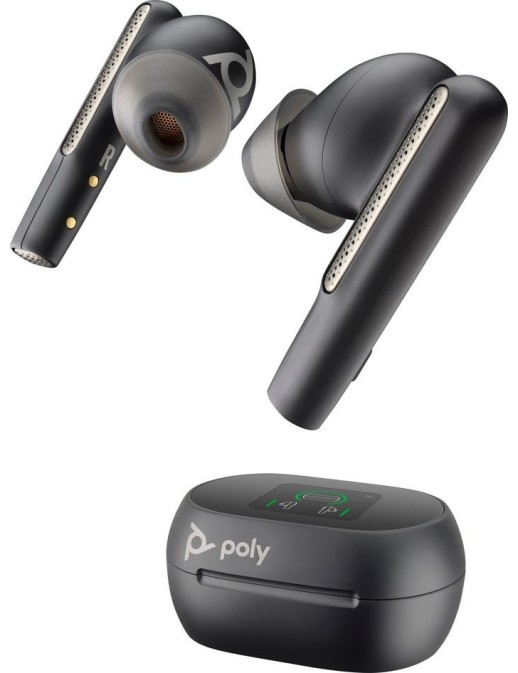7Y8H0AA HP Voyager Free 60+ UC M Carbon Black Earbuds +BT700 USB-C Adapter +Touchscreen Charge Case 216066-02