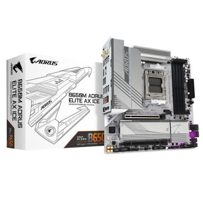 B650M A ELITE AX ICE Gigabyte B650M Aorus Elite Ax Ice Motherboard Amd B650 Socket Am5 Micro Atx