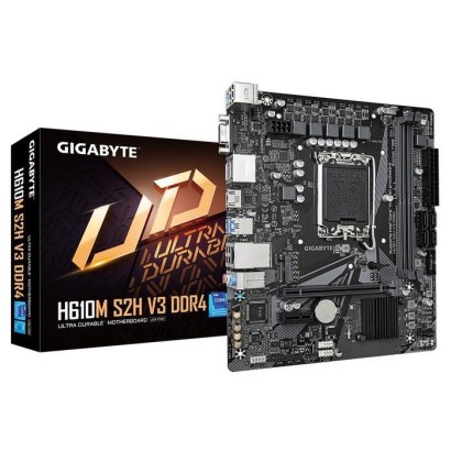 H610M S2H V3 DDR4 Gigabyte Motherboard - Supports Intel Core 14Th Cpus, 4+1+1 Hybrid Digital Vrm, Up To 3200Mhz Ddr4, 1Xpcie 3.0