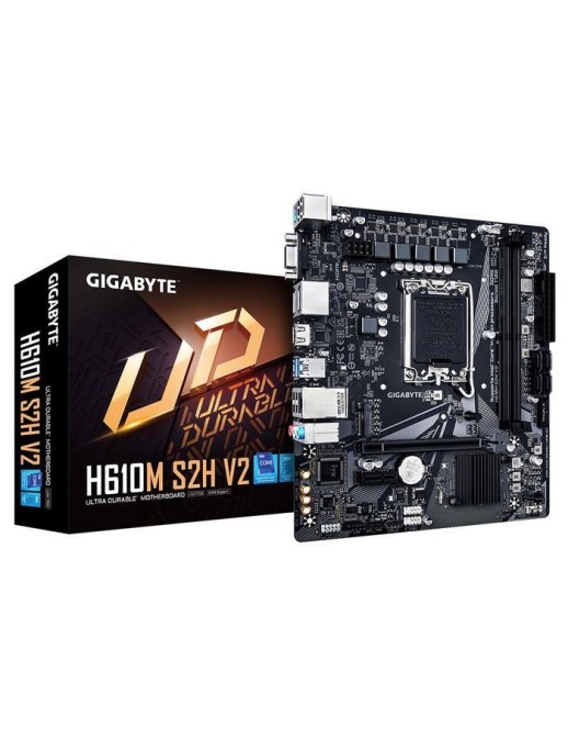 H610M S2H V2 Gigabyte Motherboard - Supports Intel Core 14Th Cpus, 4+1+1 Hybrid Phases Digital Vrm, Up To 5600Mhz Ddr5, 1Xpcie 3